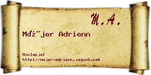 Májer Adrienn névjegykártya